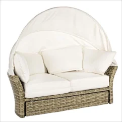 Lit De Jardin Rotatif En Aluminium Tresse En Fibre Blanc Laurie -Chair Soldes Boutique lit de jardin rotatif en aluminium tresse en fibre blanc laurie 3666722592338 1393484