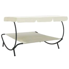 Lit De Repos D'extérieur Avec Auvent Blanc Crème 10 Lit De Repos D'extérieur Avec Auvent Blanc Crème -Chair Soldes Boutique lit de repos d exterieur avec auvent blanc creme 3666722456814 769505