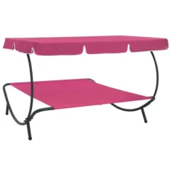 Lit De Repos D'extérieur Avec Auvent Rose -Chair Soldes Boutique lit de repos d exterieur avec auvent rose 3666722460682 763562