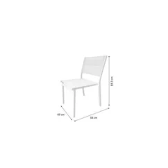 Lot De 2 Chaises De Jardin - Aluminium - 54 X 48 X 84 Cm -Chair Soldes Boutique lot de 2 chaises de jardin aluminium 54 x 48 x 84 cm 3619999329718 1380081