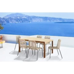 Lot De 2 Chaises De Jardin - Métal Avec Tissage Simple En Corde, Empilable - Couleur : Epoxy Noir - Cordes Naturelles -Chair Soldes Boutique lot de 2 chaises de jardin metal avec tissage simple en corde empilable couleur epoxy noir cordes naturelles 3619999309932 1380084