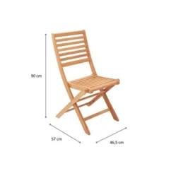 Lot De 2 Chaises De Jardin Pliantes En Eucalyptus FSC - 57 X 46,5 X 90 Cm -Chair Soldes Boutique lot de 2 chaises de jardin pliantes en eucalyptus fsc 57 x 46 5 x 90 cm 3612401826096 1246545
