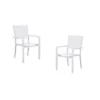 Lot De 2 Fauteuils A Manger De Jardin - Aluminium - 54 X 57 X 88 Cm