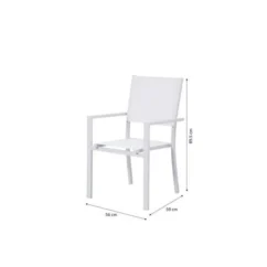 Lot De 2 Fauteuils A Manger De Jardin - Aluminium - 54 X 57 X 88 Cm -Chair Soldes Boutique lot de 2 fauteuils a manger de jardin aluminium 54 x 57 x 88 cm 3619999329695 1327434