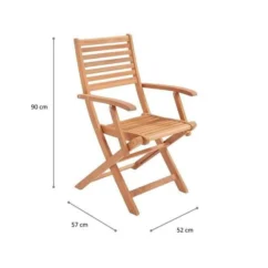 Lot De 2 Fauteuils Pliantes De Jardin En Eucalyptus FSC - 57,5x56x90cm -Chair Soldes Boutique lot de 2 fauteuils pliantes de jardin en eucalyptus fsc 57 5x56x90cm 3612401826102 659064