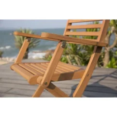 Lot De 2 Fauteuils Pliantes De Jardin En Eucalyptus FSC - 57,5x56x90cm -Chair Soldes Boutique lot de 2 fauteuils pliantes de jardin en eucalyptus fsc 57 5x56x90cm 3612401826102 659065