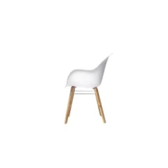 Lot De 2 Fauteuils - Polypropylene Et Bois Acacia - Blanc -Chair Soldes Boutique lot de 2 fauteuils polypropylene et bois acacia blanc 3533413000659 429840