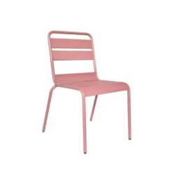 Lot De 4 Chaises De Jardin - Acier - Rose -Chair Soldes Boutique lot de 4 chaises de jardin acier rose 3619999332947 1321850