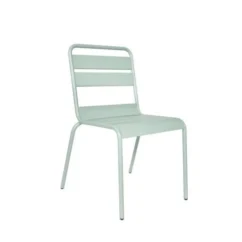 Lot De 4 Chaises De Jardin - Acier - Vert Céladon -Chair Soldes Boutique lot de 4 chaises de jardin acier vert celadon 3619999332954 1321845