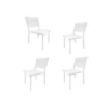 Lot De 4 Chaises De Jardin - Aluminium - 54 X 48 X 84 Cm