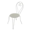 Lot De 4 Chaises De Jardin Romantique Empilable En Fer Forgé - Blanc