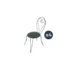 Lot De 4 Chaises De Jardin Romantique Empilable En Fer Forgé - Vert/Gris