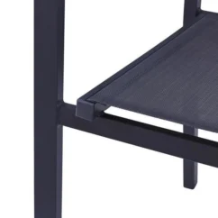 Lot De 4 Fauteuils De Jardin En Aluminium Assise Textilene - 57 X 56 X 87 Cm - Gris -Chair Soldes Boutique lot de 4 fauteuils de jardin en aluminium assise textilene 57 x 56 x 87 cm gris 3612408313933 597546