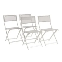 Lot De 6 Chaises Pliantes Alu Textilene