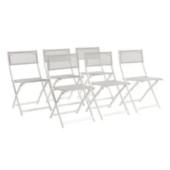 Lot De 6 Chaises Pliantes Alu Textilene -Chair Soldes Boutique lot de 6 chaises pliantes alu textilene 2008248691316 597573
