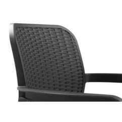 Lots De 6 Fauteuils Monoblocs Coloris Graphite - Empilables En Résine De Synthese - Imitation Rotin Tressé - ALLIBERT BY KETER - BEL -Chair Soldes Boutique lots de 6 fauteuils monoblocs coloris graphite empilables en resine de synthese imitation rotin tresse allibert by keter bel 8711245151786 728758