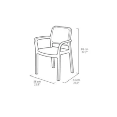 Lots De 6 Fauteuils Monoblocs Coloris Graphite - Empilables En Résine De Synthese - Imitation Rotin Tressé - ALLIBERT BY KETER - BEL -Chair Soldes Boutique lots de 6 fauteuils monoblocs coloris graphite empilables en resine de synthese imitation rotin tresse allibert by keter bel 8711245151786 728759