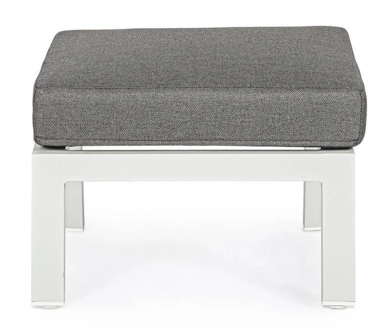 Pouf De Jardin Carré Aluminium Blanc Et Gris Keman L 60 Cm 8 Pouf De Jardin Carré Aluminium Blanc Et Gris Keman L 60 Cm – Image 8