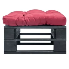 Chair Soldes Boutique -Chair Soldes Boutique pouf de jardin coussin rouge et palette pin massif noir 3666722887182 400678