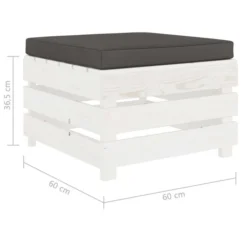 Repose-pied Palette De Jardin Avec Coussin Anthracite Bois -Chair Soldes Boutique repose pied palette de jardin avec coussin anthracite bois 8719883896427 1257824