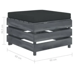 Repose-pied Palette De Jardin Avec Coussin Anthracite Bois 3 -Chair Soldes Boutique repose pied palette de jardin avec coussin anthracite bois 8719883897806 1257948