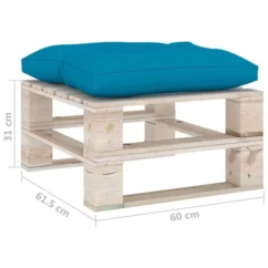 Repose-pied Palette De Jardin Avec Coussin Bleu Bois De Pin 11 Repose-pied Palette De Jardin Avec Coussin Bleu Bois De Pin -Chair Soldes Boutique repose pied palette de jardin avec coussin bleu bois de pin 8720286304891 1261538