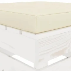 Repose-pied Palette De Jardin Avec Coussin Crème Bois -Chair Soldes Boutique repose pied palette de jardin avec coussin creme bois 8719883897110 1280723
