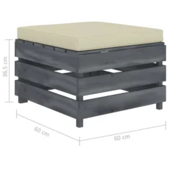 Repose-pied Palette De Jardin Avec Coussin Crème Bois 2 -Chair Soldes Boutique repose pied palette de jardin avec coussin creme bois 8719883898483 1281067