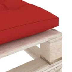 Repose-pied Palette De Jardin Avec Coussin Rouge Bois De Pin -Chair Soldes Boutique repose pied palette de jardin avec coussin rouge bois de pin 8720286304914 1209018