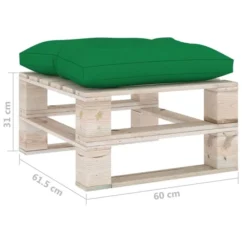 Repose-pied Palette De Jardin Avec Coussin Vert Bois De Pin 11 Repose-pied Palette De Jardin Avec Coussin Vert Bois De Pin -Chair Soldes Boutique repose pied palette de jardin avec coussin vert bois de pin 8720286304907 1194719