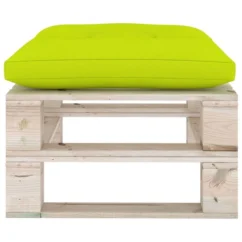 Repose-pied Palette De Jardin Avec Coussin Vert Vif Bois De Pin -Chair Soldes Boutique repose pied palette de jardin avec coussin vert vif bois de pin 8720286304945 1211956