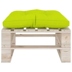 Repose-pied Palette De Jardin Avec Coussin Vert Vif Bois De Pin -Chair Soldes Boutique repose pied palette de jardin avec coussin vert vif bois de pin 8720286304945 1211957