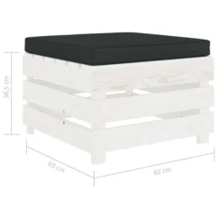 Repose-pied Palette De Jardin Et Coussin Noir Bois -Chair Soldes Boutique repose pied palette de jardin et coussin noir bois 8719883896199 1280526