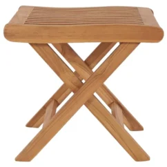 Repose-pied Pliable 46,5x49x41,5 Cm Bois De Teck Solide -Chair Soldes Boutique repose pied pliable 46 5x49x41 5 cm bois de teck solide 3666722178921 1219187
