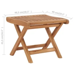 Repose-pied Pliable 46,5x49x41,5 Cm Bois De Teck Solide -Chair Soldes Boutique repose pied pliable 46 5x49x41 5 cm bois de teck solide 3666722178921 1219190