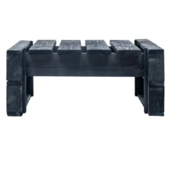 Repose-pieds Palette Pin Massif Noir Farsa