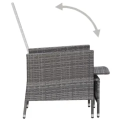 Salon De Jardin 2 Pcs Avec Coussins Résine Tressée Gris 6 -Chair Soldes Boutique salon de jardin 2 pcs avec coussins resine tressee gris 3666722364324 935722
