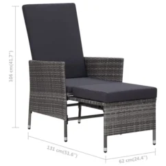 Salon De Jardin 2 Pcs Avec Coussins Résine Tressée Gris 6 -Chair Soldes Boutique salon de jardin 2 pcs avec coussins resine tressee gris 3666722364324 935727