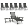Salon De Jardin 9 Pcs Noir Et Anthracite