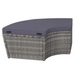 Salon De Jardin à LED 4 Pièces Résine Tressée Et Tissu Gris Uvo -Chair Soldes Boutique salon de jardin a led 4 pieces resine tressee et tissu gris uvo 8718475609643 383555