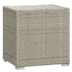 Set Chaise Longue Et Table Tissu Et Résine Tressée Gris Viali -Chair Soldes Boutique set chaise longue et table tissu et resine tressee gris 3666722554411 389564