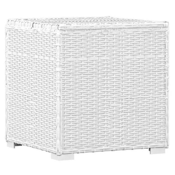 Set Chaise Longue Et Table Tissu Noir Et Résine Blanche Viali 4 Set Chaise Longue Et Table Tissu Noir Et Résine Blanche Viali – Image 4