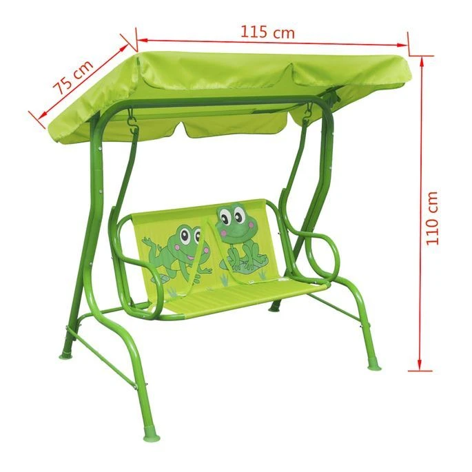 Siège Balançoire Pour Enfants Vert 6 Siège Balançoire Pour Enfants Vert – Image 6