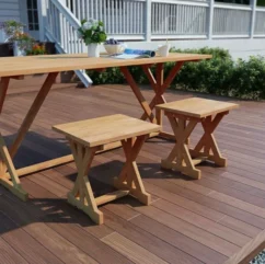 Tabouret De Jardin Teck Massif Clair Ketia - Lot De 2 -Chair Soldes Boutique tabouret de jardin teck massif clair ketia lot de 2 8718475580935 384478