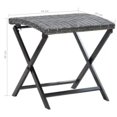 Tabouret Pliable Résine Tressée Gris -Chair Soldes Boutique tabouret pliable resine tressee gris 3666722179478 1218636