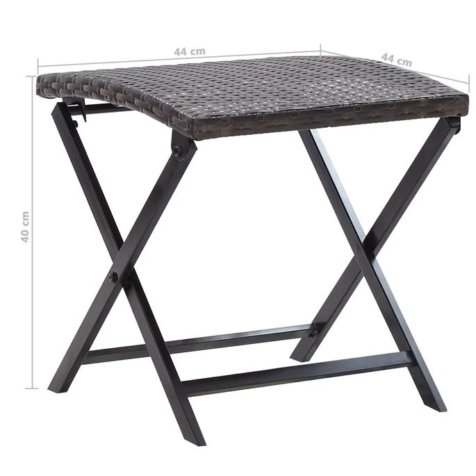 Tabouret Pliable Résine Tressée Marron 6 Tabouret Pliable Résine Tressée Marron – Image 6
