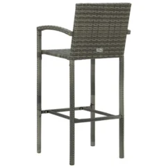 Tabourets De Bar 2 Pcs Gris Résine Tressée -Chair Soldes Boutique tabourets de bar 2 pcs gris resine tressee 3666722354813 943918