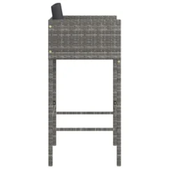 Tabourets De Bar 4 Pcs Avec Coussins Gris Résine Tressée -Chair Soldes Boutique tabourets de bar 4 pcs avec coussins gris resine tressee 3666722243377 1102439