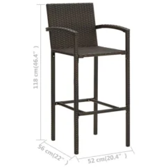 Tabourets De Bar 4 Pcs Marron Résine Tressée 15 Tabourets De Bar 4 Pcs Marron Résine Tressée -Chair Soldes Boutique tabourets de bar 4 pcs marron resine tressee 3666722354806 943929