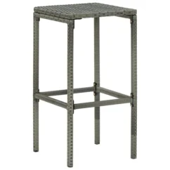 Tabourets De Bar Avec Coussins 6 Pcs Gris Résine Tressée -Chair Soldes Boutique tabourets de bar avec coussins 6 pcs gris resine tressee 3666722413534 847401